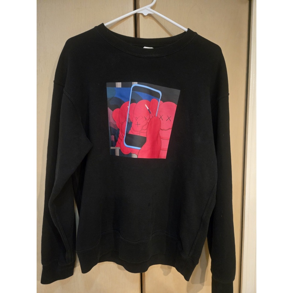 Uniqlo KAWS x Andy Warhol Graphic Crewneck Sweatshirt Black Men's M 2024